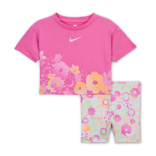 Ensemble Deux Pices Avec Cycliste Imprim Nike Flow-Ral Pour Bb (12-24 Mois) - Gris