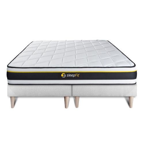 Ensemble Double Sommier 80x200 + Matelas Soft 160x200