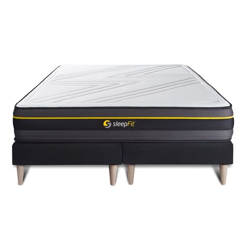 Ensemble Double Sommier + Matelas Active A Memoire De Forme 180x200