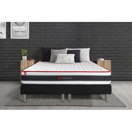 Ensemble Double Sommier + Matelas Energy Ressorts Ensaches Et Memoire De Forme 200x200