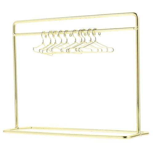 Ensemble lgant De Cintres Pour Vtements De Poupe Miniature : 10 Cintres Et Supports En Fer Durables Pour Une Prsentation Organise De La Garde-Robe De Poupe