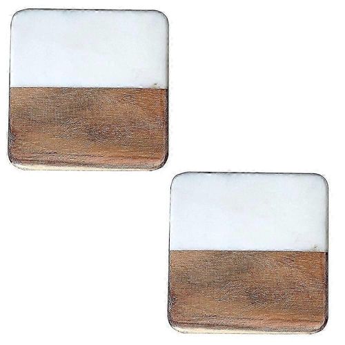 Ensemble En Marbre Et Bois Pour Boissons, Chaud/Froid, Tasses  Caf, Canettes De Bire, Verres De Bar. Sous-Verres De Table  Th/Bar