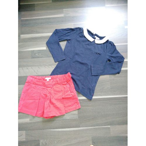 Ensemble Jupe-Short + T-Shirt Ml Okaidi 8 Ans