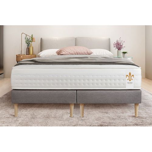 Ensemble Le Vingt-Huit 200 X 200 Cm Double Sommiers Gris