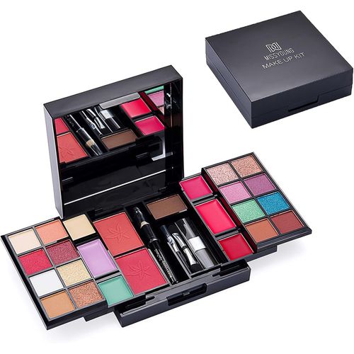 Ensemble Maquillage Femme,25 Couleurs Palette De Maquillage Kit,Ensemble-Cadeau De Maquillage Avec Ombre  Paupires,Rouge Lvres,Eyeliner,Brosse Cosmtique