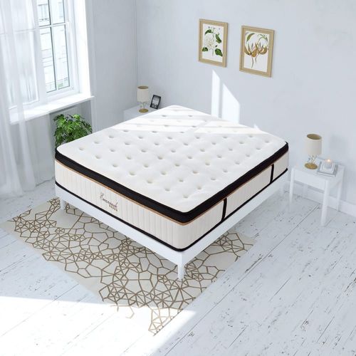 Ensemble Matelas  Mmoire De Forme Et Sommier En Kit Blanc 140x200
