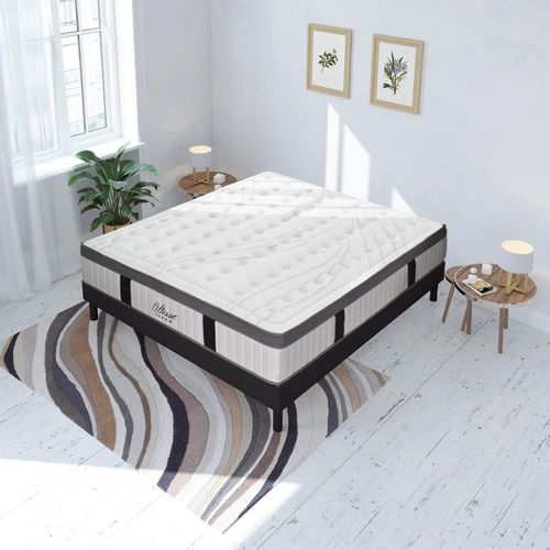 Ensemble Matelas  Mmoire De Forme Et Sommier En Kit Noir 140x200