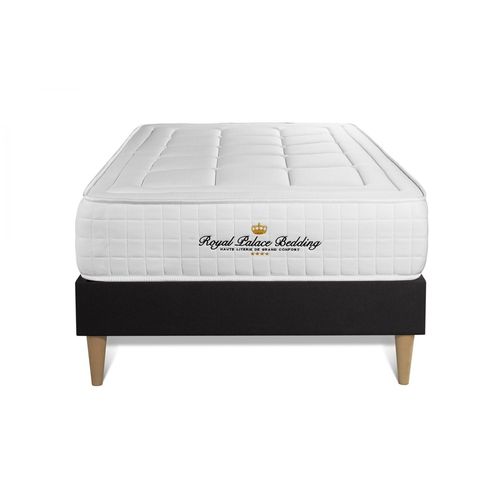 Ensemble Matelas A Memoire De Forme Maxi Epaisseur Balmoral 90x200 Sommier Kit Noir