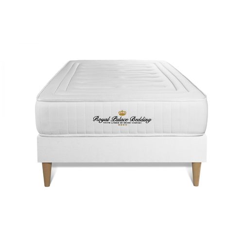 Ensemble Matelas A Memoire De Forme Nottingham 90x200 Sommier Kit Blanc