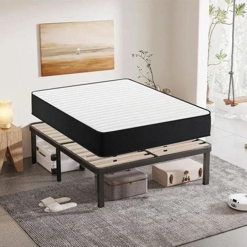Ensemble Matelas Et Sommier 140x190cm - Frixovel Lit 140x190 Avec Sommier Et Matelas - Matelas 140x190x26 - Sommier 140x190