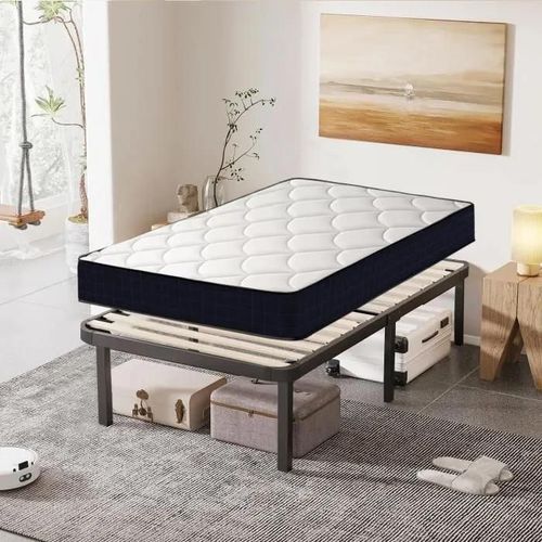 Ensemble Matelas Et Sommier 90x190cm - Frixovel Lit 90x190 Avec Sommier Et Matelas - Matelas 90x190x16 - Sommier 90x190