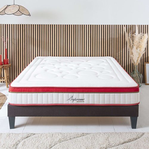 Ensemble Matelas Mmoire De Forme H24cm Et Sommier En Kit Gris 140x200