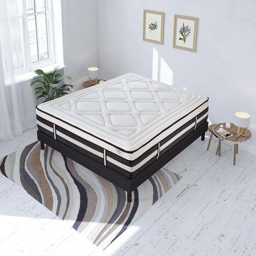Ensemble Matelas Mmoire De Forme H28cm Et Sommier En Kit Bois 90x200