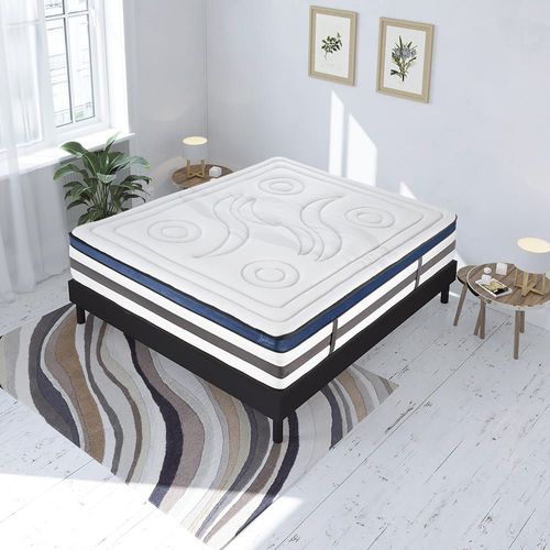 Ensemble Matelas Mmoire De Forme H30cm Et Sommier En Kit Bois 140x200