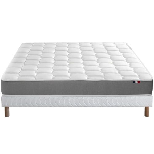 Ensemble Matelas Mmoire De Forme Sommier Blanc 140x190