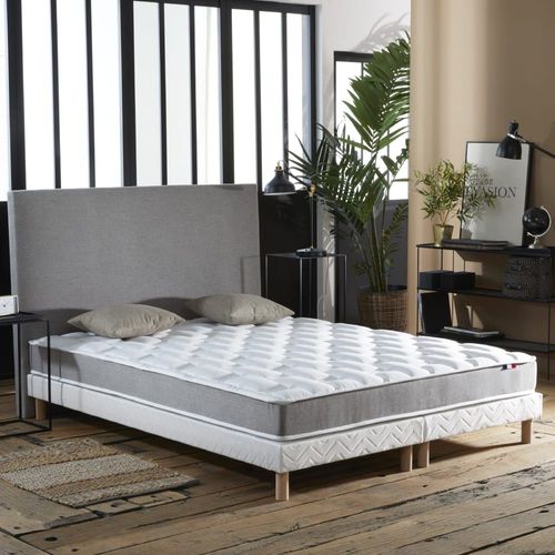 Ensemble Matelas Mmoire De Forme Sommier Blanc 160x200