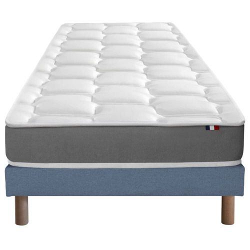 Ensemble Matelas Mmoire De Forme Sommier Bleu 90x190