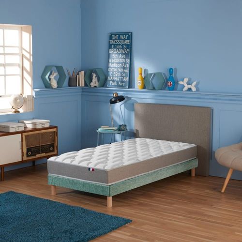 Ensemble Matelas Mmoire De Forme Sommier Vert 90x200