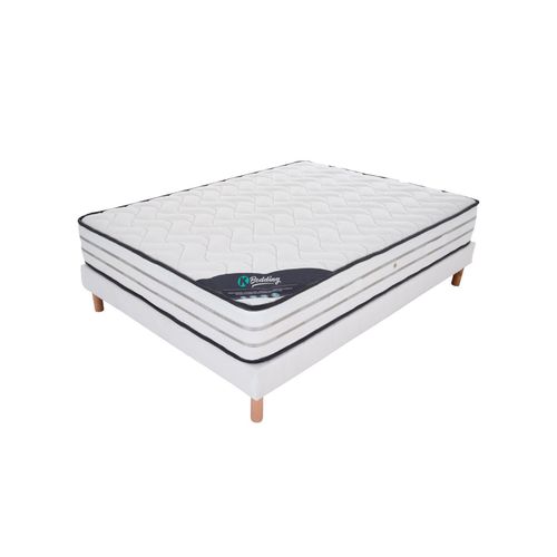 Ensemble Matelas Mousse Memoryfoam + Sommier 160x200 Hauteur 25cm