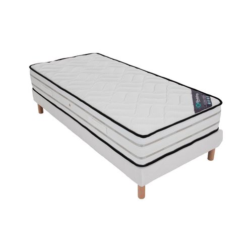 Ensemble Matelas Mousse Memoryfoam + Sommier 90x190 Hauteur 25cm