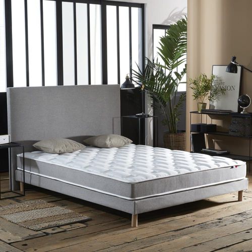 Ensemble Matelas Mousse Sommier Gris 140x190