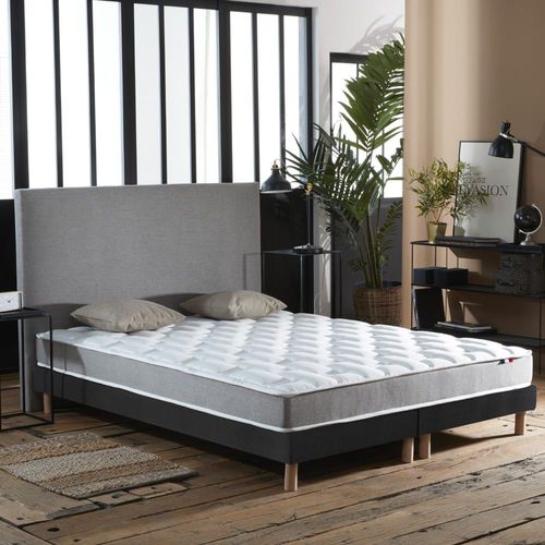 Ensemble Matelas Mousse Sommier Noir 160x200