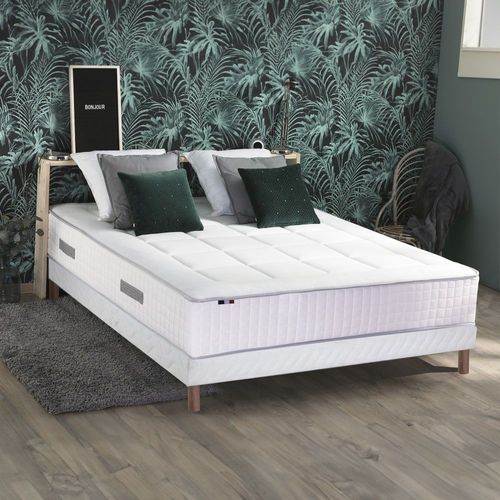 Ensemble Matelas Ressort 7 Zones + Mmoire De Forme Sommier 140x190