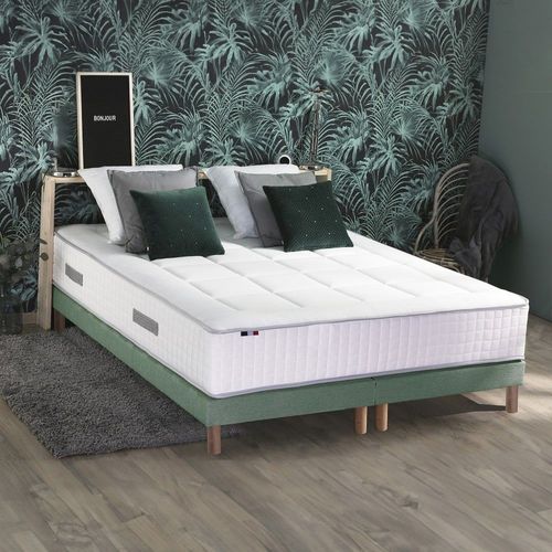 Ensemble Matelas Ressort 7 Zones + Mmoire De Forme Sommier 2x80x200