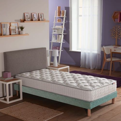 Ensemble Matelas Ressorts 5 Zones Sommier Vert 90x190