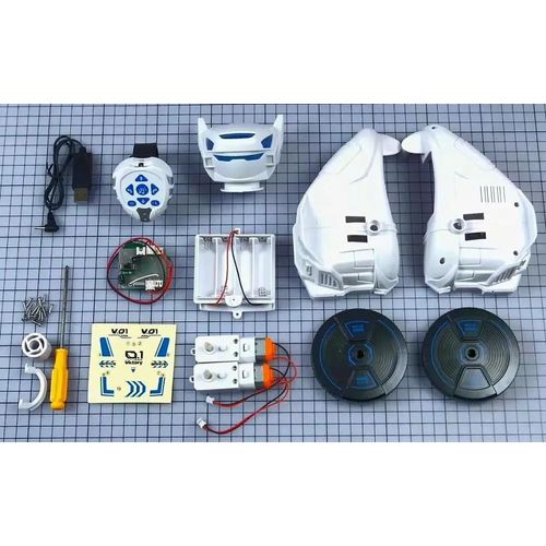 Ensemble non assembl - Montre Robot tlcommand  Induction par gravit, Kit de jouets, lumires Led intelligentes, chant, danse, marche, modle RC, 2.4G