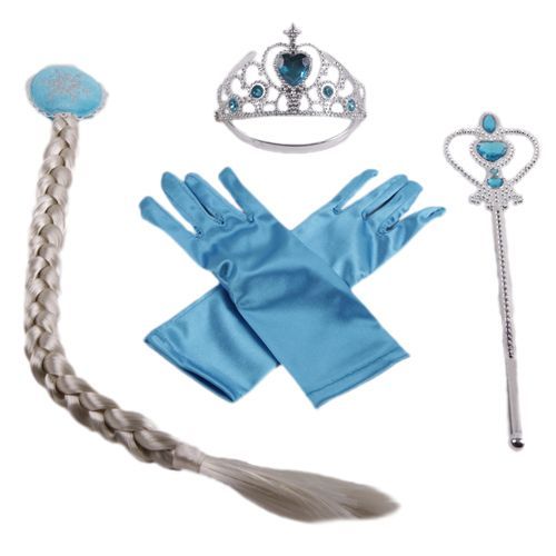 Ensemble Pack Royalement complet Déguisement Costume Anna Elsa Reine