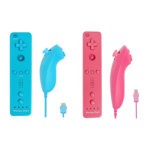 Ensemble Rouge Noir - Manette De Jeu  Distance Sans Fil Dahchuck, Manette De Jeu Pour Nintendo Wii Et Wii U, 2 En 1, Motion Plus En Option, Contrleur De Jeu Vido