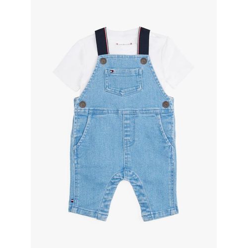 Ensemble Salopette En Denim Et T-Shirt Denim Dungaree/Denim Medium 01 - 86 Cm