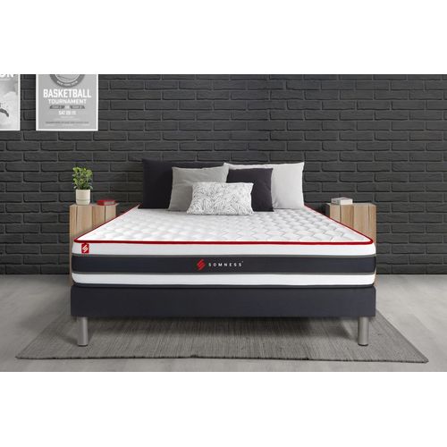 Ensemble Sommier + Matelas Energy Ressorts Ensaches Et Memoire De Forme 140x190