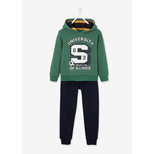 Ensemble Sport Garon Sweat  Capuche + Jogging En Molleton (Vertbaudet)