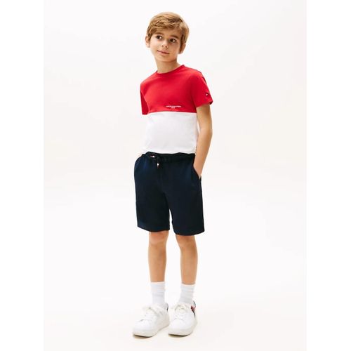 Ensemble T-Shirt Et Short Colour-Block Mini Corp Colourblock Set/Primary Red / White Colourblock - 10