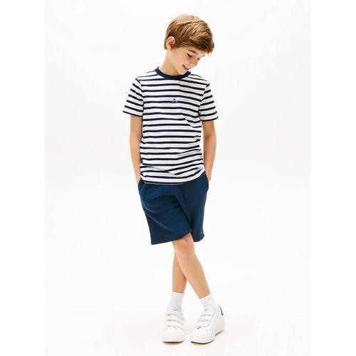 Ensemble T-Shirt Et Short En Molleton Essential Set/Dark Night Navy Stripe - 4