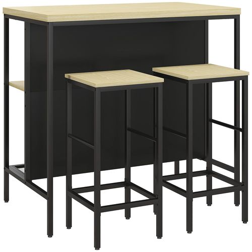 Ensemble Table De Bar 2 Tabourets Style Industriel - 2 tagres