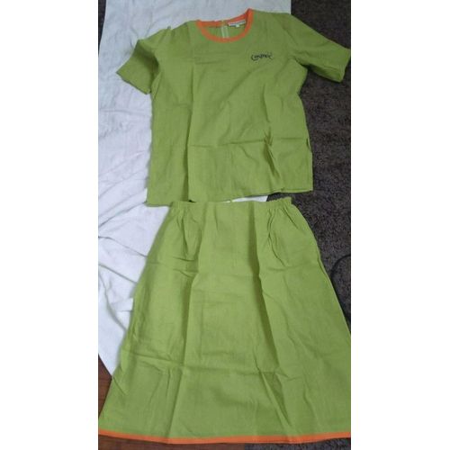 Ensemble Vert Anis Jupe + Haut Contrex Neuf Taille 2 Idee Cadeau