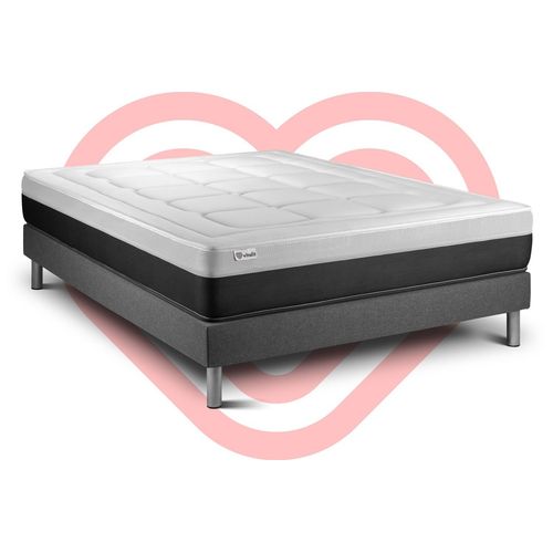 Ensemble Vital Form 160 X 200 Cm Sommier Kit Gris