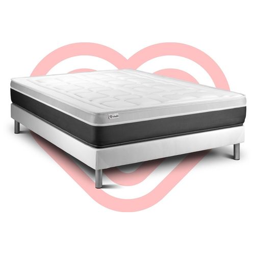 Ensemble Vital Soft 140 X 200 Cm Sommier Kit Blanc
