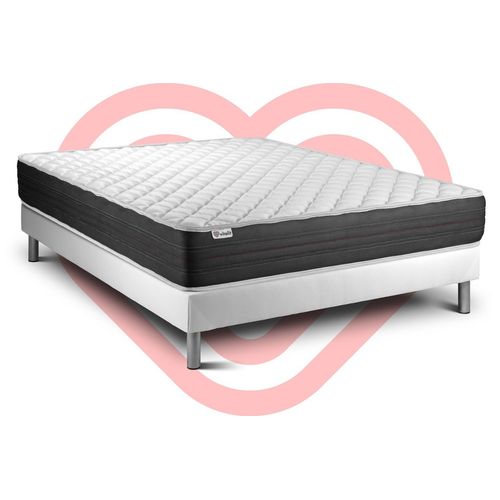 Ensemble Vitalmemo One 140 X 200 Cm Sommier Kit Blanc