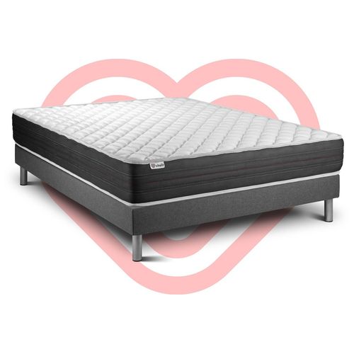 Ensemble Vitalmemo One 180 X 200 Cm Sommier Kit Gris
