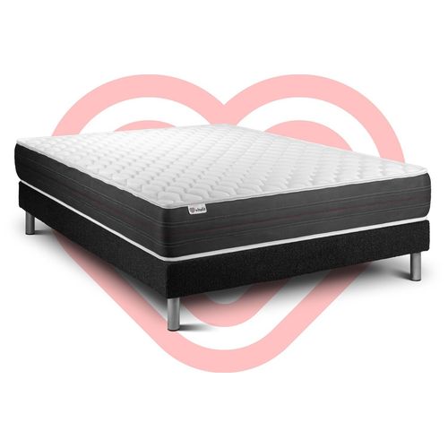 Ensemble Vitalspring 160 X 200 Cm Sommier Kit Noir