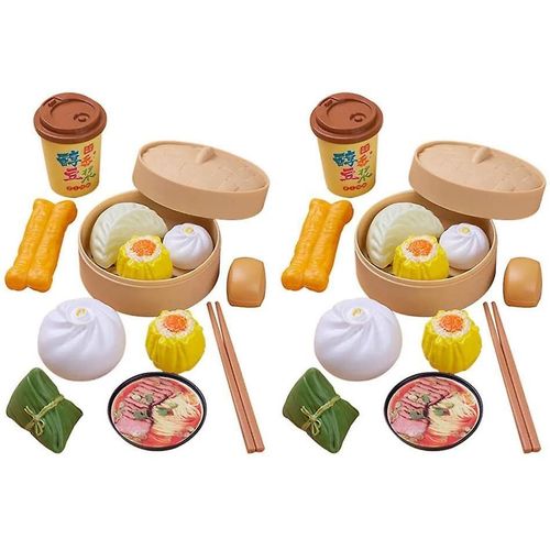 Ensembles De Jouets De Cuisine Pour Enfants, Jeu De Simulation, Nourriture De Petit Djeuner Chinois Cuit  La Vapeur
