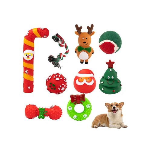 Ensembles De Jouets De Nol Grinants Pour Chien, Jouet  Mcher Festif Pour Chien, Ensemble De Jouets 1 + 2 + 3
