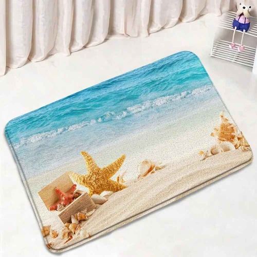 Ensembles De Tapis De Bain En Marbre Abstrait,Lignes Dores Gomtriques Modernes,Motif De Texture Bleue,Dcor De Salle De Bains,Tapis Antidrapant,Cou - Type Dd-84028j-Only Mat-45x75cm-17.7x29.5in