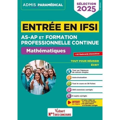 Entre En Ifsi As-Ap Et Formation Professionnelle Continue - Mathmatiques    Format Beau livre 