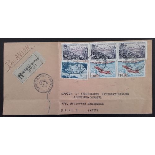 Enveloppe En Recommand Par Avion Depuis Pointe--Pitre