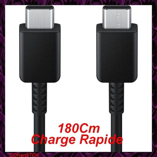 EP-DN975 Cble USB-C vers USB-C 180Cm 60W 100W Original Samsung Galaxy A52 / A52s / A53 / A70 / A70s / A71 / A72 5g